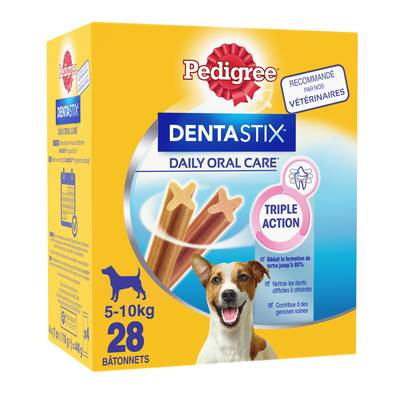 Pedigree Dentastix Daily Oral Care - Bâtonnets Hygiène Bucco-Dentaire pour petit chien x28, 440g
