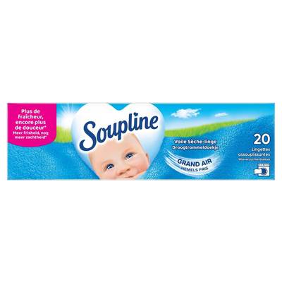 Soupline Adoucissant Voile Sèche Linge Grand Air, 20 voiles