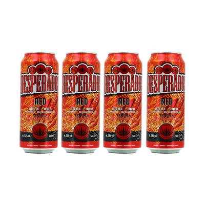 Desperados Red Bière aromatisée téquila, guarana, cachaca 5.9°, 4x50cl