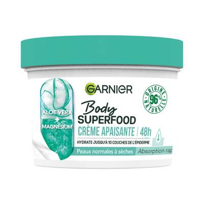 Garnier Body Superfood Crème apaisante Aloe vera Magnésium, 380ml