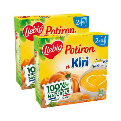 Liebig Soupe Potiron et Kiri, Lot de 2x2x30cl