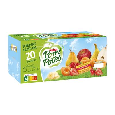 Pom Potes Format familial Multivariété, 20 gourdes de 90g