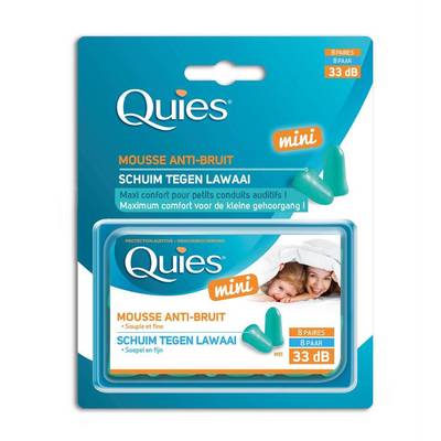 Quies Protection auditives mini en mousse, 8  paires