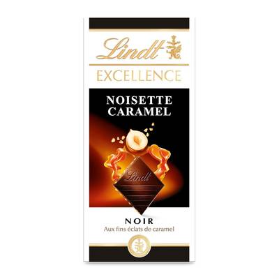 Lindt Chocolat Noir Noisette Caramel, 100g