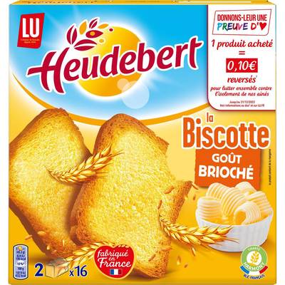 Heudebert Biscotte goût Brioché, 290g