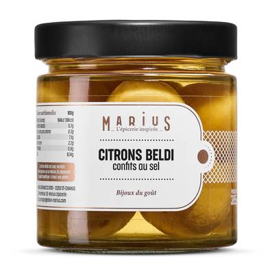 Marius, L'Épicerie Inspirée Citrons Beldi confits au sel, 385g