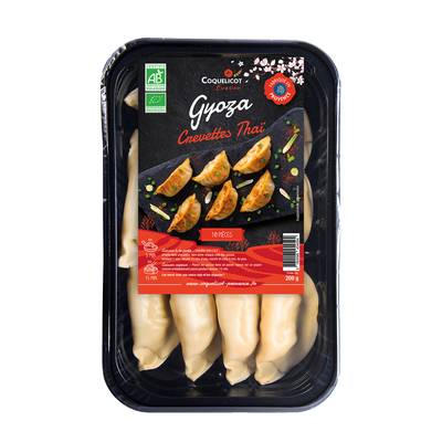 Coquelicot Provence Gyoza Crevettes Epices Thai Bio, 10 gyoza - 200g