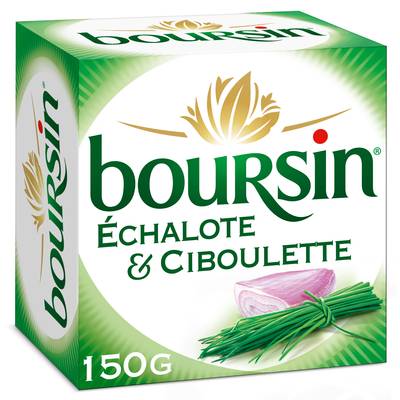 Boursin Fromage à tartiner Echalote & Ciboulette, 150g