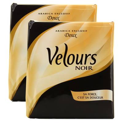 Velours Café moulu velours noir arabica exclusif doux, 4x250g