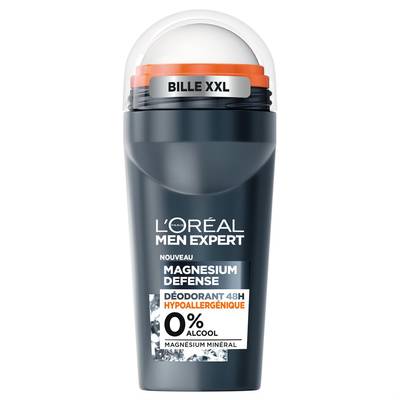 L'Oréal Men Expert Déodorant Homme 48h Hypoallergénique 0% Magnesium Defense, 75ml