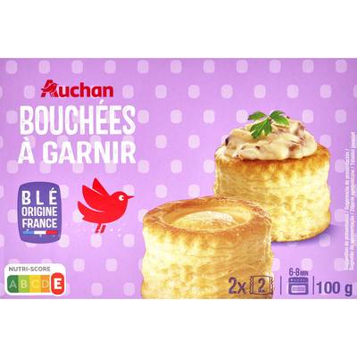 Auchan Bouchées à garnir, 4x25g