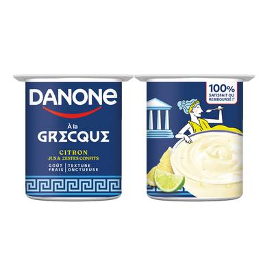 Danone Yaourt à la grecque citron, 4x110g