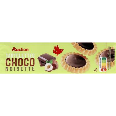 Auchan Tartelettes nappées de chocolat x8, 150g