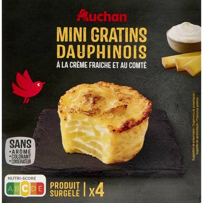 Auchan Mini gratin dauphinois crème fraîche et comté, 480g