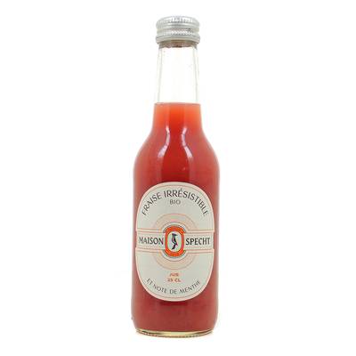 Maison Specht Jus Fraise Irrésistible et Note de Menthe, Bio, 25cl