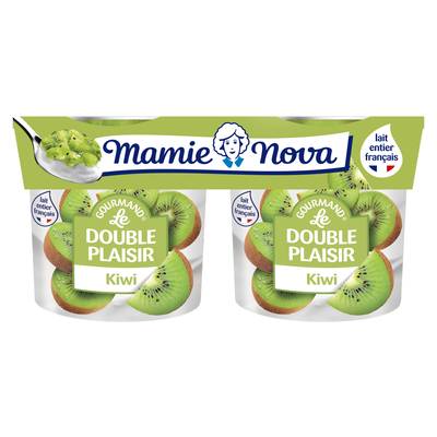 Mamie Nova Yaourt brassé et morceaux de kiwi, 2x140g