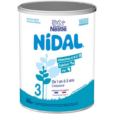 Nestlé - NIDAL Lait de Croissance 3 en poudre Bébé Dès 12 mois, 800g