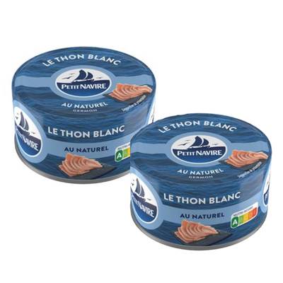 Petit Navire Thon blanc au naturel, Lot de 2x140g