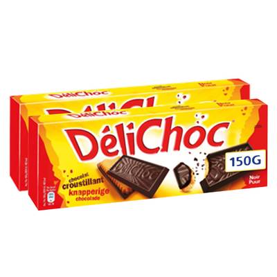 Delacre Délichoc Chocolat Noir, 2x150g