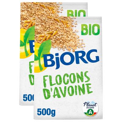 Bjorg Flocons d'Avoine complète bio, Lot de 2x500g