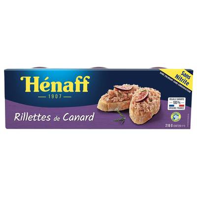 Henaff Rilettes de Canard, 3x72g