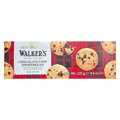 Walkers Pure butter chocolate chip shortbread, 125g
