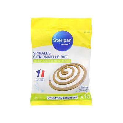 Steripan Spirales citronnelles bio, 10 pièces