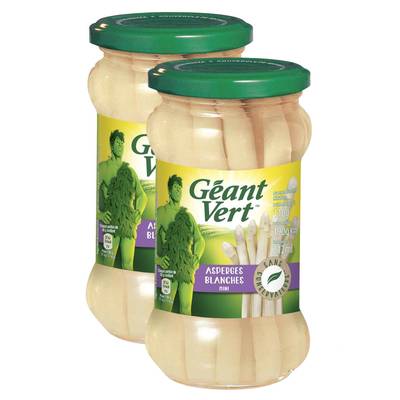 Géant Vert Mini asperges blanches, Lot de 2x110g