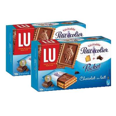 Lu Petit écolier Pocket chocolat au lait, 2x250g
