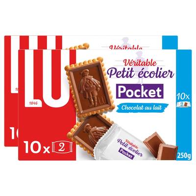 Lu Petit écolier Pocket chocolat au lait, 2x250g
