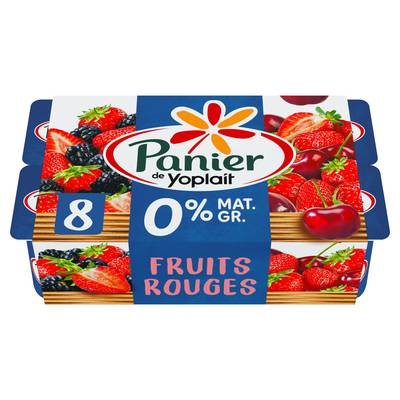 Panier de Yoplait Yaourts Fruits Rouges 0%mg, 8x125g