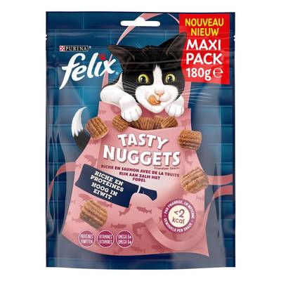 Purina - Félix Tasty Nuggets Saumon Truite - Friandises pour chat, 180g