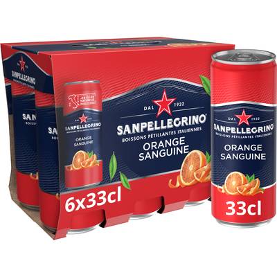San Pellegrino Boisson pétillante Arancia Rosso, 6x33cl