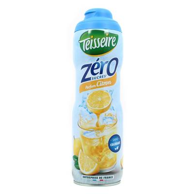 Teisseire Zero Sucre Sirop de Citron sans sucres, 60cl