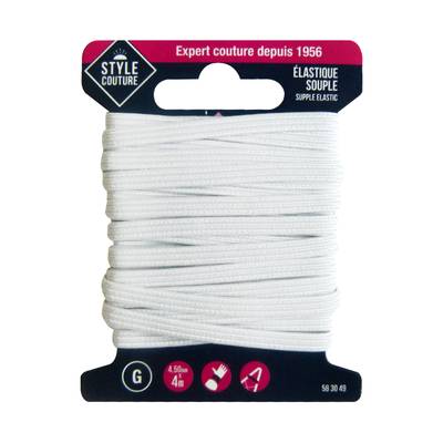 Style couture Elastique Souple Bloc 4,5Mmx4M, 1 pièce