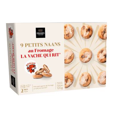 Bretzel Burgard Petits naans au fromage Vache qui rit, 120g