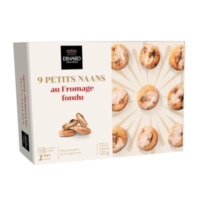 Bretzel Burgard Petits naans au fromage fondu, 120g