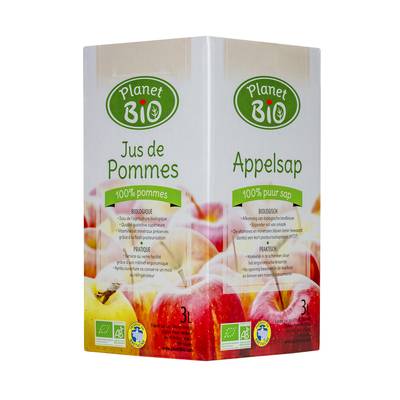 Planet Bio Jus de pomme Bio, Bag in box 3L