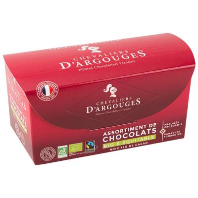 Les Chevaliers d'Argouges Assortiment Chocolat Noir BIO, 184g