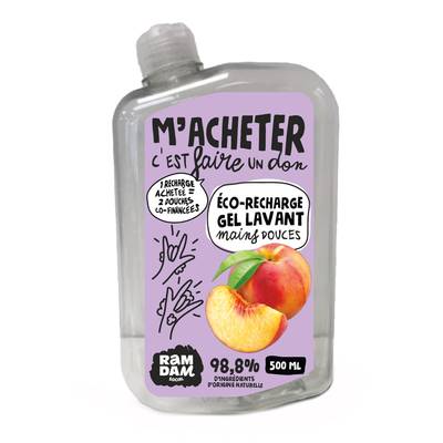 Ramdam social Recharge Gel Lavant à la Pêche, 500ml