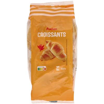 Auchan Croissants Sachets Individuels Format Familial, 14 Croissants - 560g