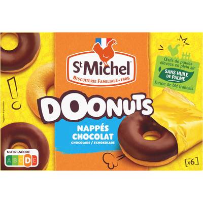 St Michel Doonut nappé chocolat x6, 180g