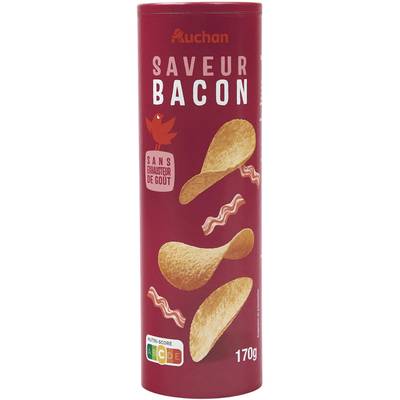 Auchan Tuiles saveur bacon, 170g