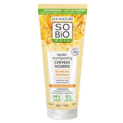 SO'BiO étic Après-Shampooing Bio cheveux nourris au karité Ecocert, 200ml