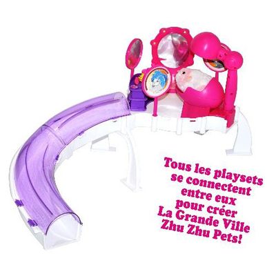 Lot De 5 Boîtes De Jeu Zhuzhu Pets (salon, Police, Maison, Cabane, Toboggan) Avec Défauts