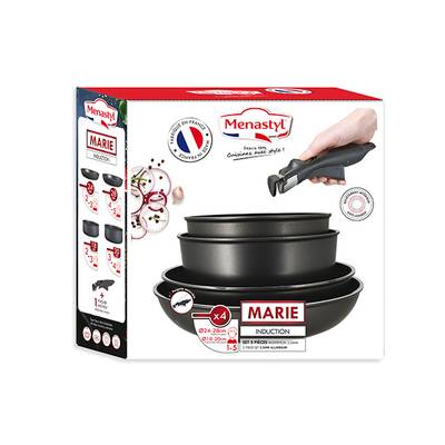 3256391004197 - Ménastyl - Batterie de cuisine amovible MARIE - Tous feux dont Induction