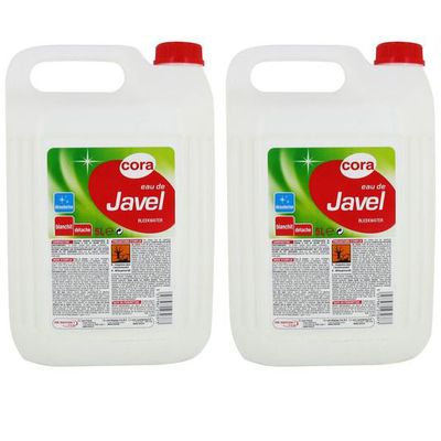 Cora Eau De Javel Nature Lot De 2 Bouteilles De 5l