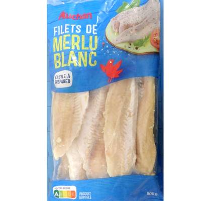 Auchan Filet de merlu sans peau, 800g