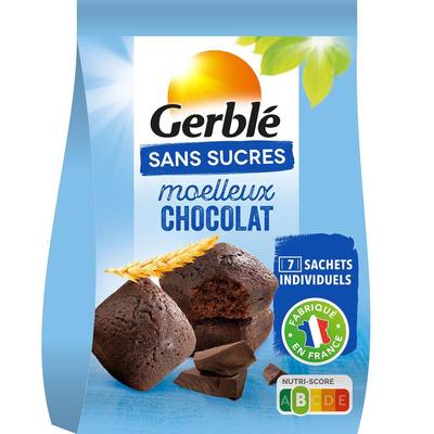 Gerblé Sans Sucres 7 Moelleux au chocolat sans sucres, 196g