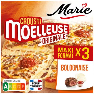 Marie Pizzas Bolognaise Sauce tomate, mozzarella, boeuf, 3x400g